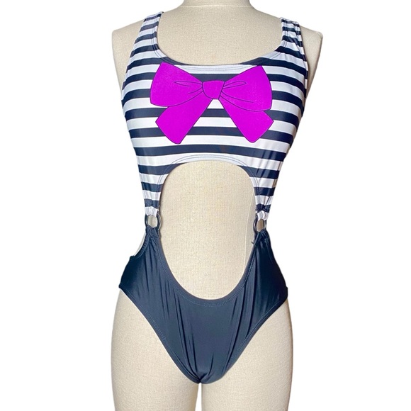 🔥Material Girl Cut-Out One Piece Bathing Suit size M - Picture 7 of 16